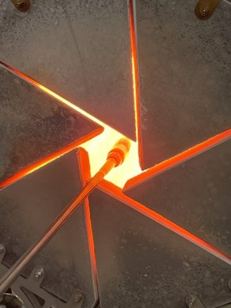 fire work glass studio blowing glass south devon 3